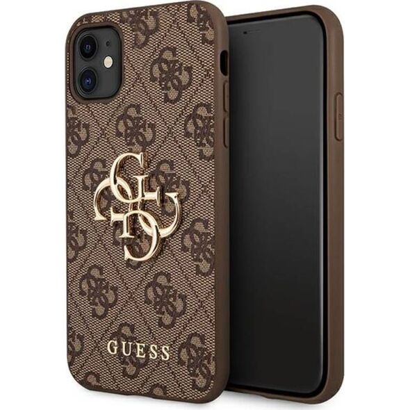 Guess Guess GUHCN614GMGBR iPhone 11 6,1 brązowy/brown hardcase 4G Big Metal Logo