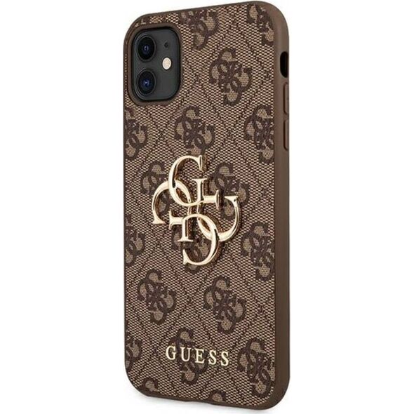 Guess Guess GUHCN614GMGBR iPhone 11 6,1 brązowy/brown hardcase 4G Big Metal Logo