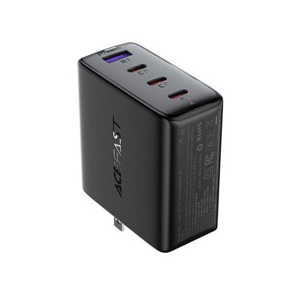 Φορτιστής Acefast A96 PD100W GaN (3 x USB-C + 1x USB-A) με άκρο US - μαύρη