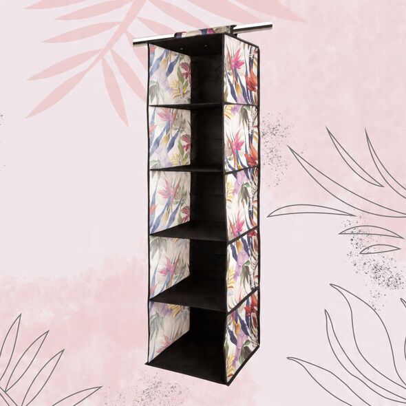 Κρεμαστός οργανωτής με 5 ράφια 30x30x120cm Floral Beauty 8000303311270