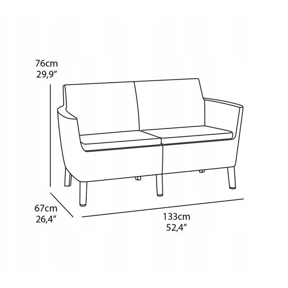 Καναπές κήπου Salemo 2 Seater Sofa bess 8711245158174