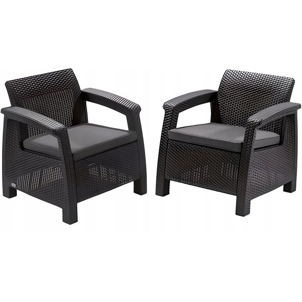 Σετ καρέκλες κήπου Corfu Duo Set peleki 8711245158778