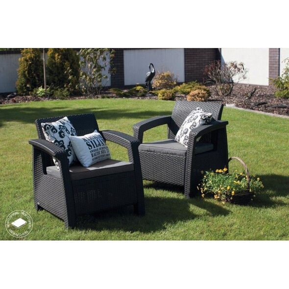 Σετ καρέκλες κήπου Corfu Duo Set peleki 8711245158778