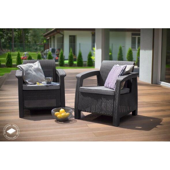 Σετ καρέκλες κήπου Corfu Duo Set peleki 8711245158778