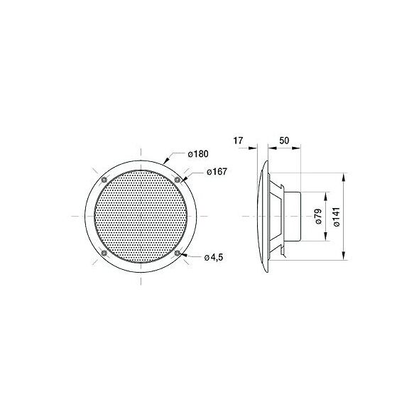 Visaton VS-FR16WP/4, Ενσύρματο, 60 W, 60 - 15000 Hz, 4 O, Λευκό