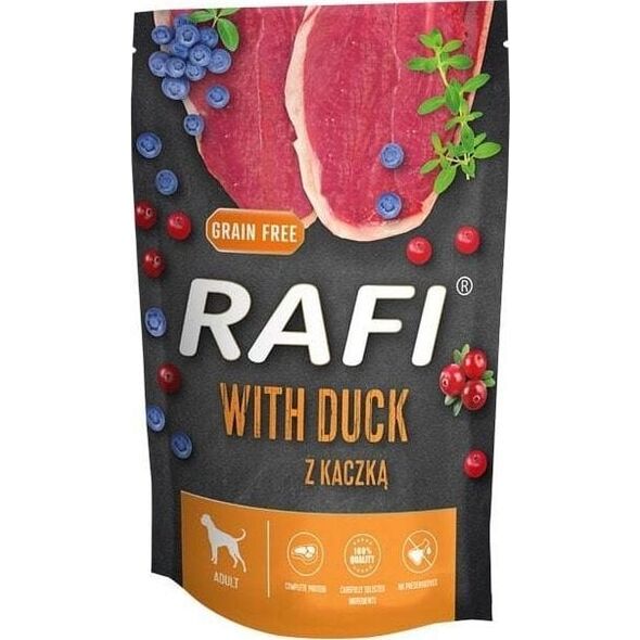 Rafi Mokra karma dla psa Rafi z kaczką saszetka 500 g