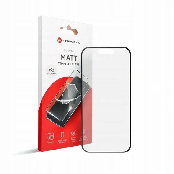 Tempered glass for iPhone 15 Forcell Matt Glass μαύρο