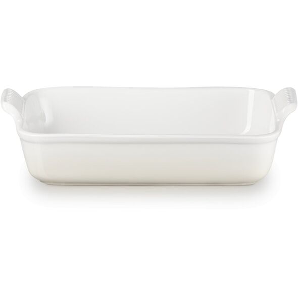 Le Creuset Rectangular Heritage Stoneware Baking Dish 32x24cm / 4L White 0843251158133