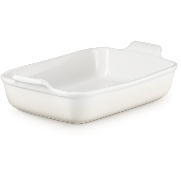 Le Creuset Rectangular Heritage Stoneware Baking Dish 32x24cm / 4L White 0843251158133