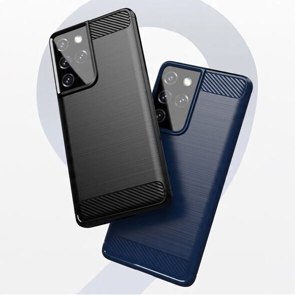 Θήκη Carbon elastyczne etui pokrowiec Samsung Galaxy S21 Ultra 5G czarny