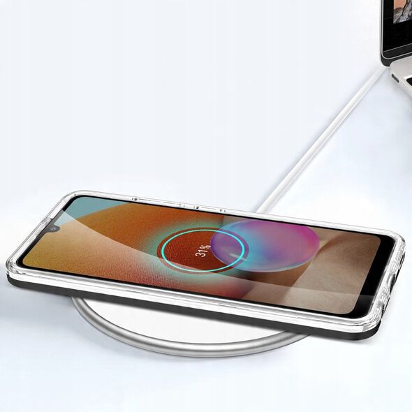 Διαφανής θήκη 3σε1 για Samsung Galaxy A72 4G ζελατινώδης θήκη με μαύρο πλαίσιο