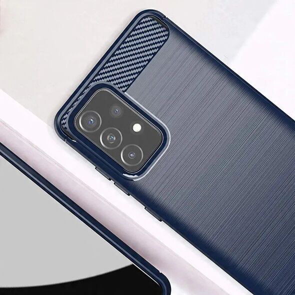 Ελαστική θήκη Carbon Case Samsung Galaxy A72 4G μπλε