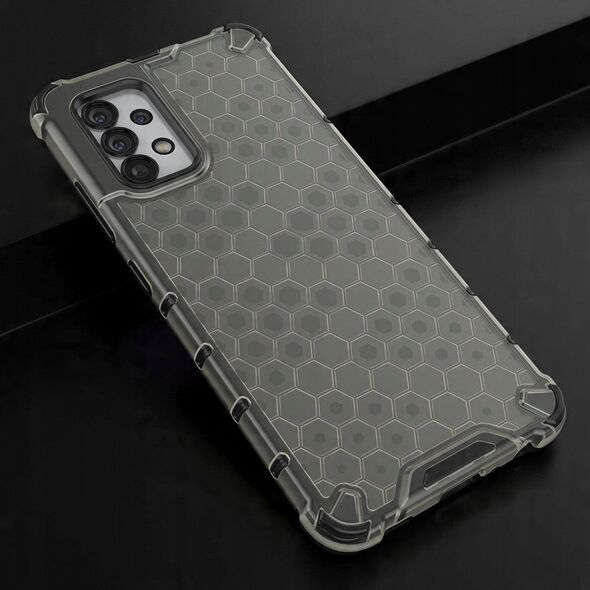 Θήκη Honeycomb etui pancerny με ζελατινώδες πλαίσιο Samsung Galaxy A03s (166,5) μαύρο