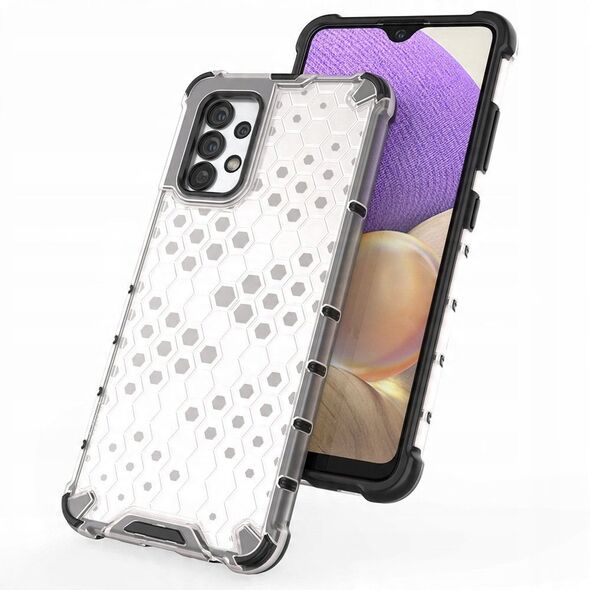 Θήκη Honeycomb etui pancerny με ζελατινώδες πλαίσιο Samsung Galaxy A03s (166,5) μαύρο