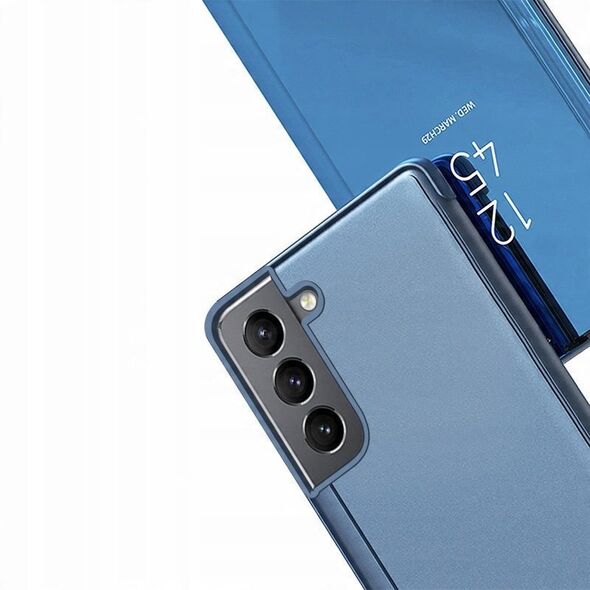 Θήκη Clear View Case με καπάκι Samsung Galaxy S22+ (S22 Plus) μαύρο