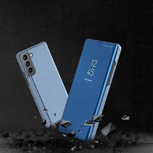 Θήκη Clear View Case με καπάκι Samsung Galaxy S22+ (S22 Plus) μαύρο