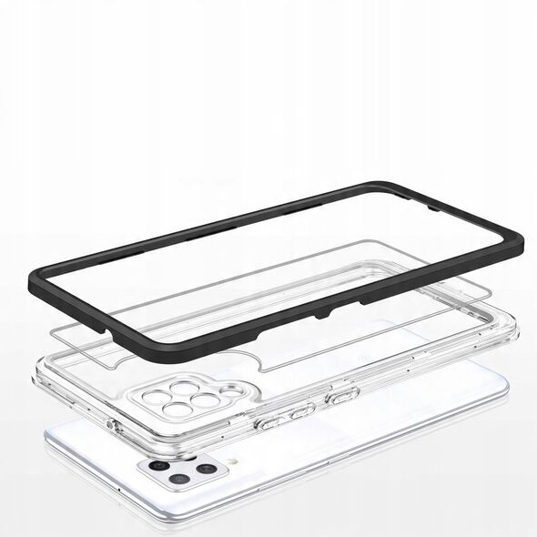 Διαφανής θήκη 3σε1 για Samsung Galaxy A42 5G ζελατινώδης θήκη με μαύρο πλαίσιο