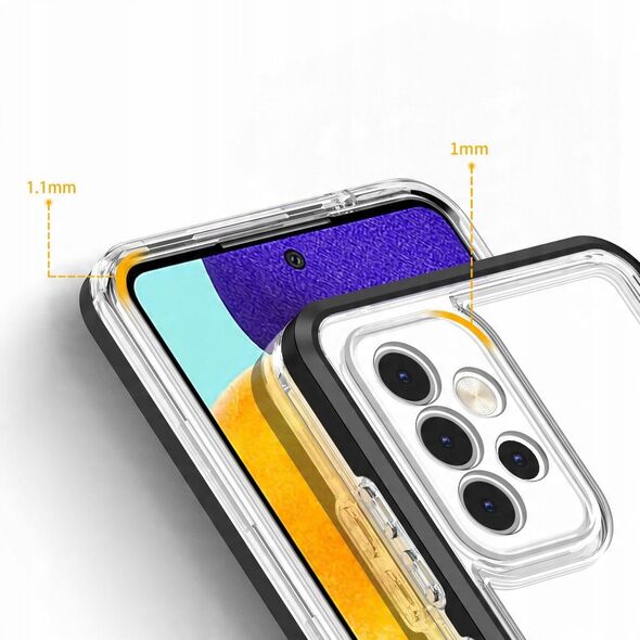 Διαφανής θήκη 3σε1 για Samsung Galaxy A73 ζελατινώδης θήκη με μαύρο πλαίσιο