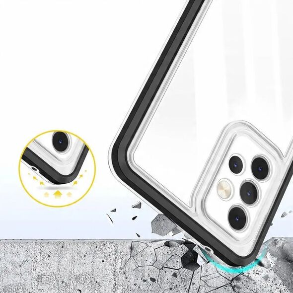 Διαφανής θήκη 3σε1 για Samsung Galaxy A73 ζελατινώδης θήκη με μαύρο πλαίσιο