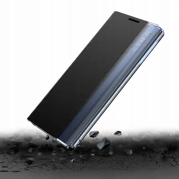 New Sleep Case θήκη με καπάκι με λειτουργία βάσης Samsung Galaxy S22+ (S22 Plus) μαύρο