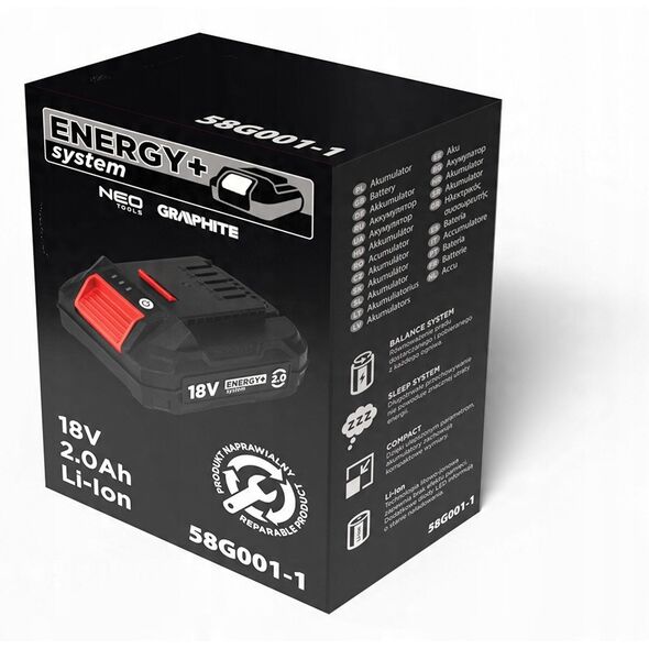 Μπαταρία Energy+ 18V Li-Ion 2.0Ah / 27.20.23.0