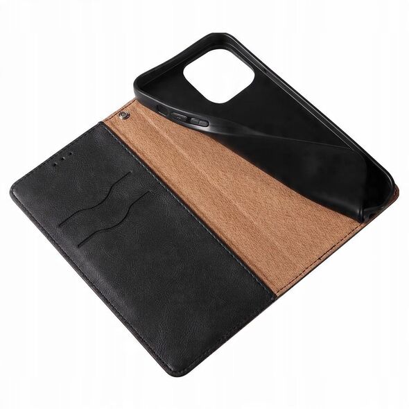 Θήκη Magnet Strap etui για iPhone 13 Pro Max πορτοφόλι + mini λουράκι μαύρο