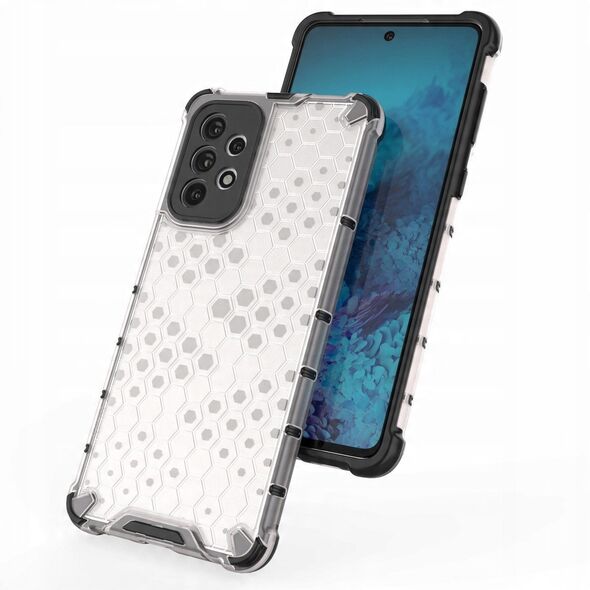 Θήκη Honeycomb etui pancerny pokrowiec με ζελατινώδες πλαίσιο για Samsung Galaxy A73 μαύρο