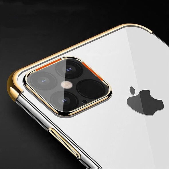 Διάφανη θήκη ζελέ με μεταλλικό πλαίσιο για Xiaomi Redmi Note 11S / Note 11 μαύρο