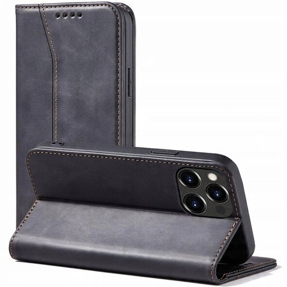 Θήκη Magnet Fancy Case για iPhone 14 Pro Max με καπάκι, πορτοφόλι, βάση, μαύρο