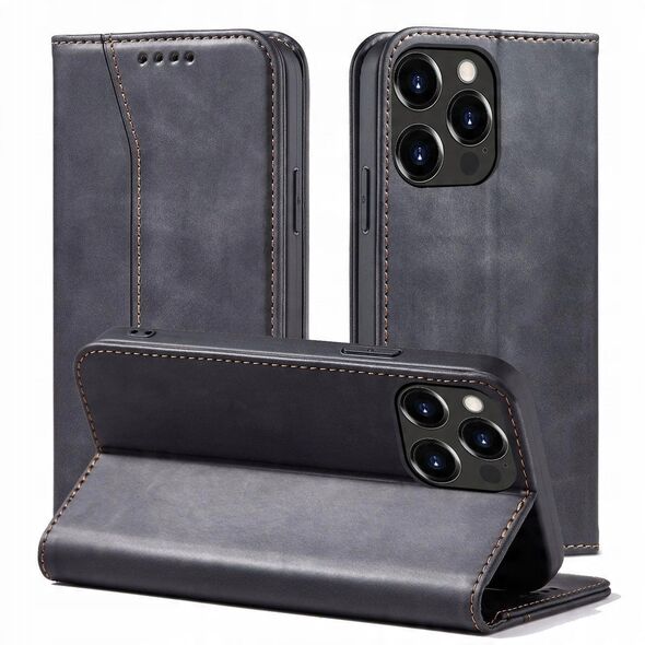 Θήκη Magnet Fancy Case για iPhone 14 Pro Max με καπάκι, πορτοφόλι, βάση, μαύρο