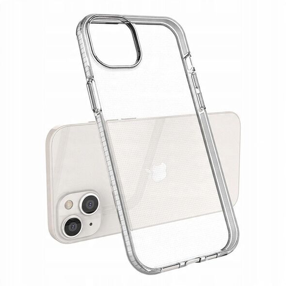 Θήκη Spring etui iPhone 14 Plus σιλικονούχο κάλυμμα με πλαίσιο μαύρο