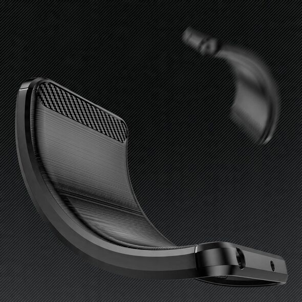 Θήκη Carbon etui Xiaomi Poco F4 5G εύκαμπτη σιλικόνη θήκη από ανθρακονήματα μαύρη