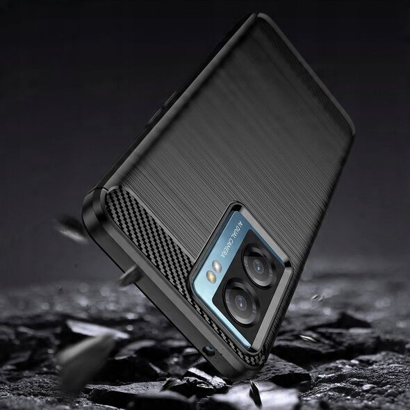 Θήκη Carbon etui Xiaomi Poco F4 5G εύκαμπτη σιλικόνη θήκη από ανθρακονήματα μαύρη