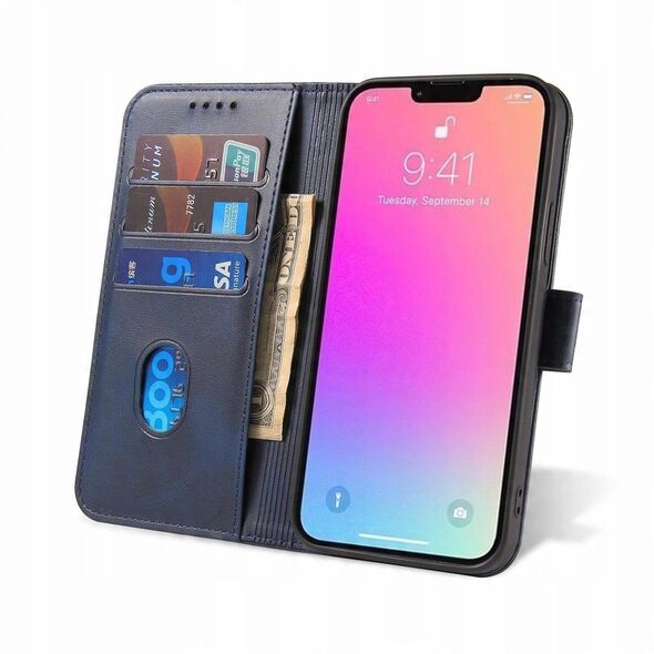 Θήκη Magnet etui Samsung Galaxy S23 Ultra pokrowiec z klapką portfel podstawka niebieskie