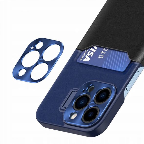Δερμάτινη Θήκη Stand etui Samsung Galaxy S23+ pokrowiec πορτοφόλι για κάρτα με βάση στήριξης μπλε