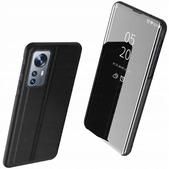 Θήκη Clear View Case Xiaomi 12 Lite με καπάκι μαύρο