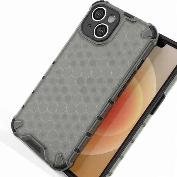 Θήκη Honeycomb iPhone 14 Plus θωρακισμένη υβριδική μαύρη θήκη