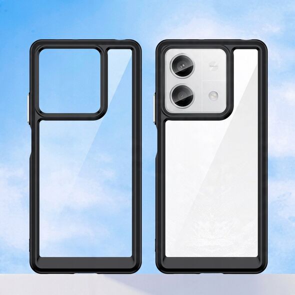 Θήκη Outer Space Case με ζελατινώδες πλαίσιο για Xiaomi Redmi Note 13 5G - μαύρο