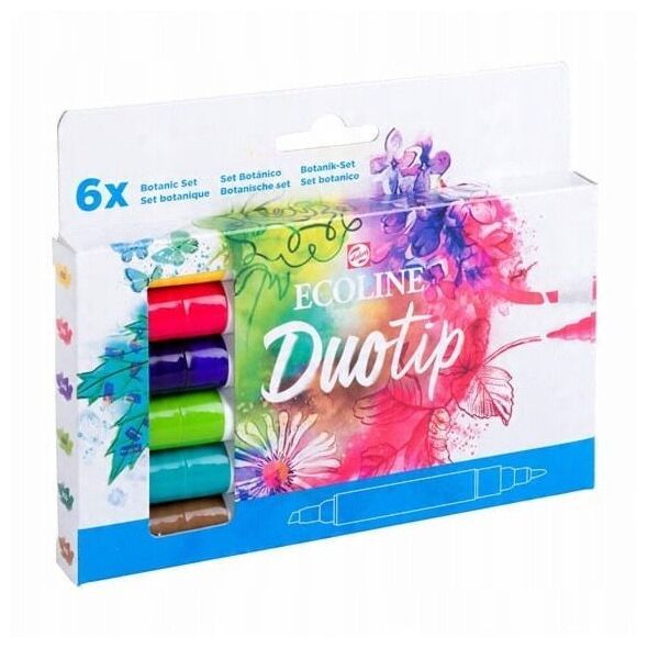 Ecoline Duotip marker set Botanic | 6 colours