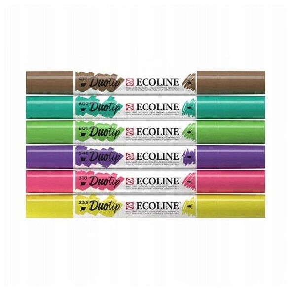 Ecoline Duotip marker set Botanic | 6 colours