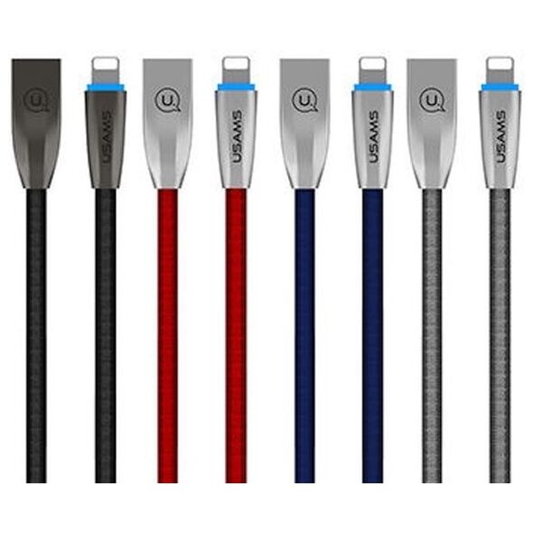 Kabel USB Usams USB-A - Lightning 1.2 m Szary (IPZSUSB02)