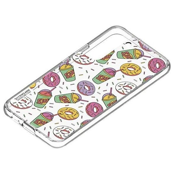 Panel Samsung GP-TOU021HOOPW do etuiFrame Cover do Galaxy S22+ Simpsons Donut biały/white