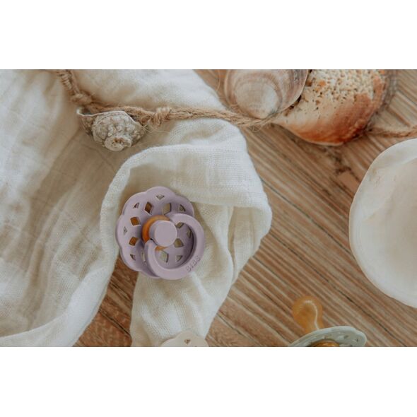Bibs BIBS BOHEME 2-PACK FOSSIL GREY & MAUVE S Smoczek Uspokajający kauczuk Hevea