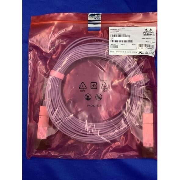 NVIDIA - 200GBase-AOC Καλώδιο άμεσης σύνδεσης - QSFP56 σε QSFP56 - 20 m - Οπτική ίνα - Ενεργό οπτικό καλώδιο (AOC)