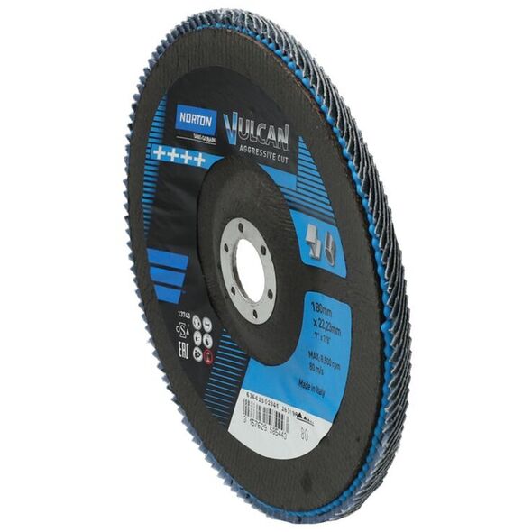 Norton Clipper Flap disc Norton Vulcan Zirconia FLD FDTF 180x22 R842 NOR P80 VULNZ EU 11262517 3157629585443