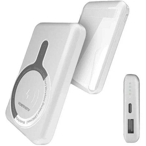 POWERBANK DENMEN BATERIA AWARYJNA 10000mAh +15W MAGSAFE USB + TYP-C