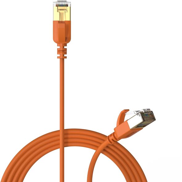 Καλώδιο δικτύου Slimline - CAT7 RJ45 U/FTP Πορτοκαλί έκδοση - 0,5 μέτρα