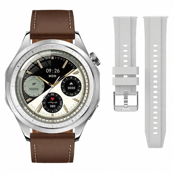 Έξυπνο ρολόι Hoco HOCO smartwatch με λειτουργία κλήσης AMOLED Y21 ασημί