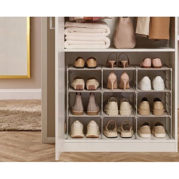 Joseph Joseph Level Plus Large Adjustable Ecru Shoe Rack
