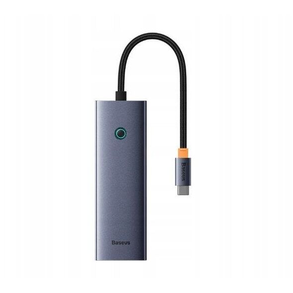 HUB USB Baseus Hub 4w1 Baseus UltraJoy USB-C σε 3x USB 3.0 + RJ45 (γκρι)